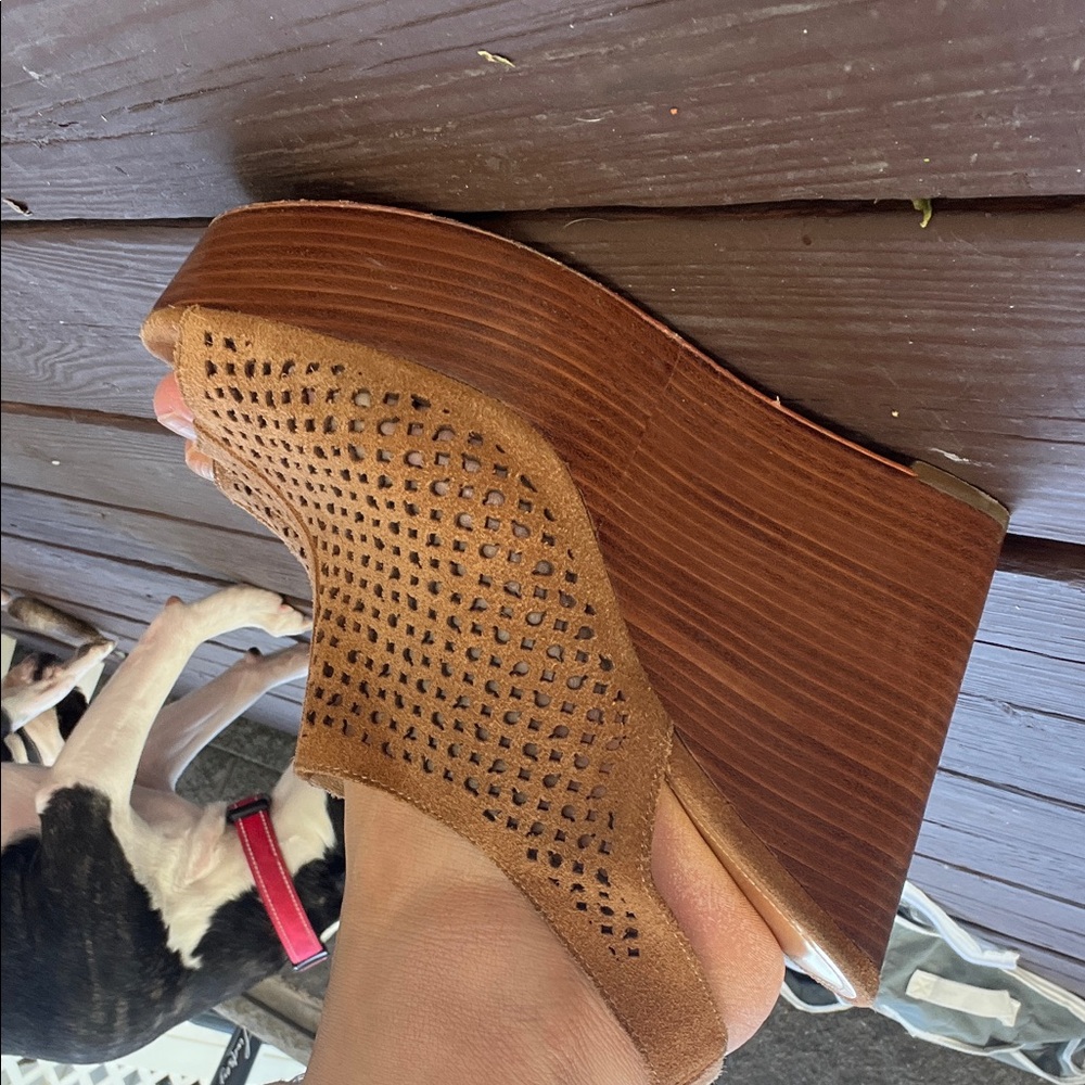 Coach Brown Platform Wedges